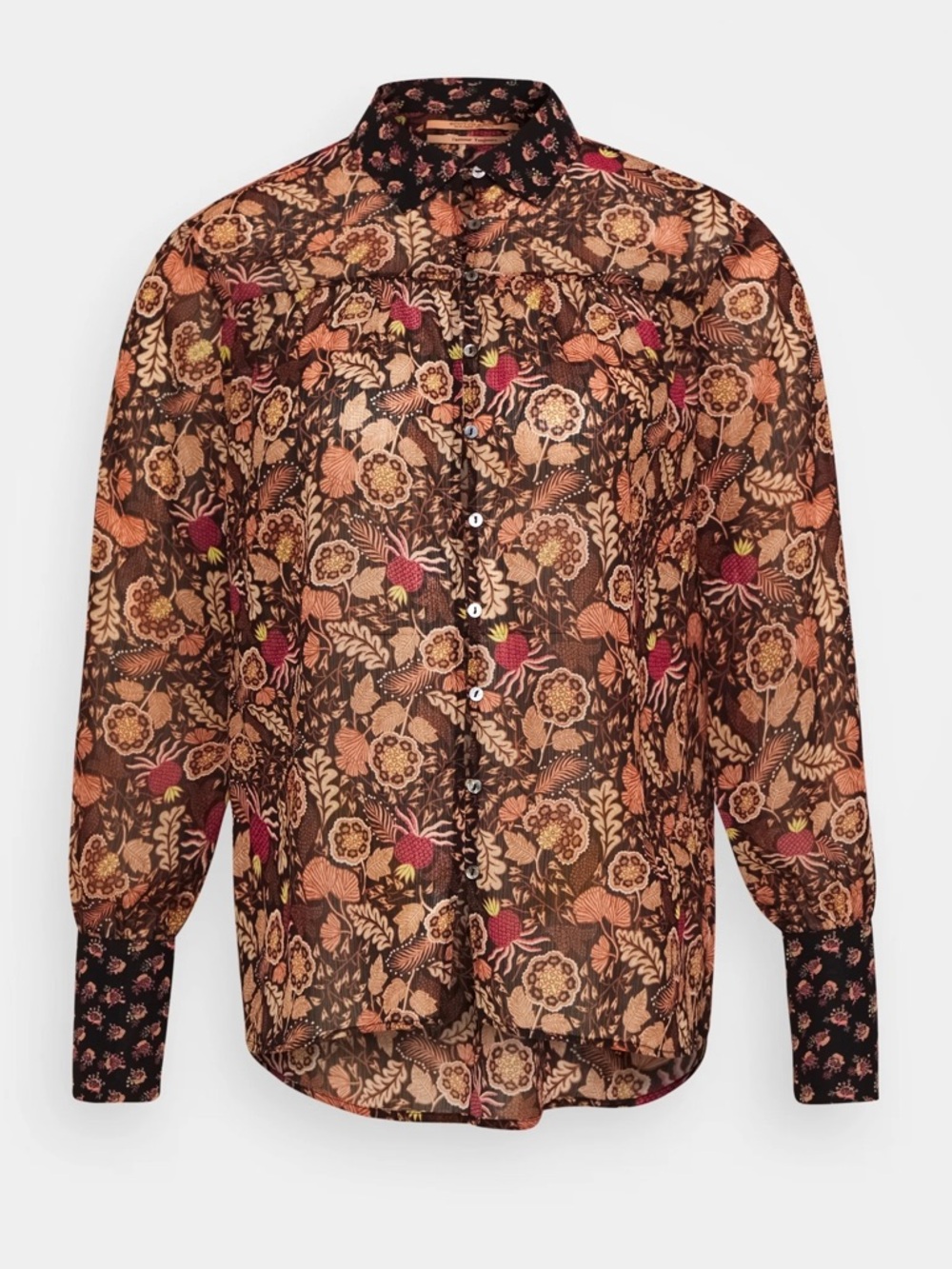 Scotch and Soda Semi-Sheer Floral Blouse Size S